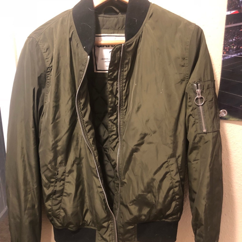 Army green Bomber Jacket